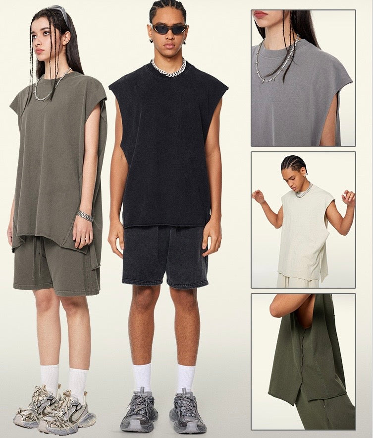 SEWINGSOLUTIONS WASH SLEEVELESS SHIRT
